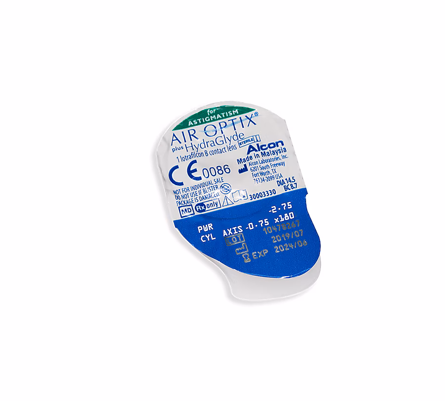 Lentes de Contacto Air Optix Plus HydraGlyde para Astigmatismo