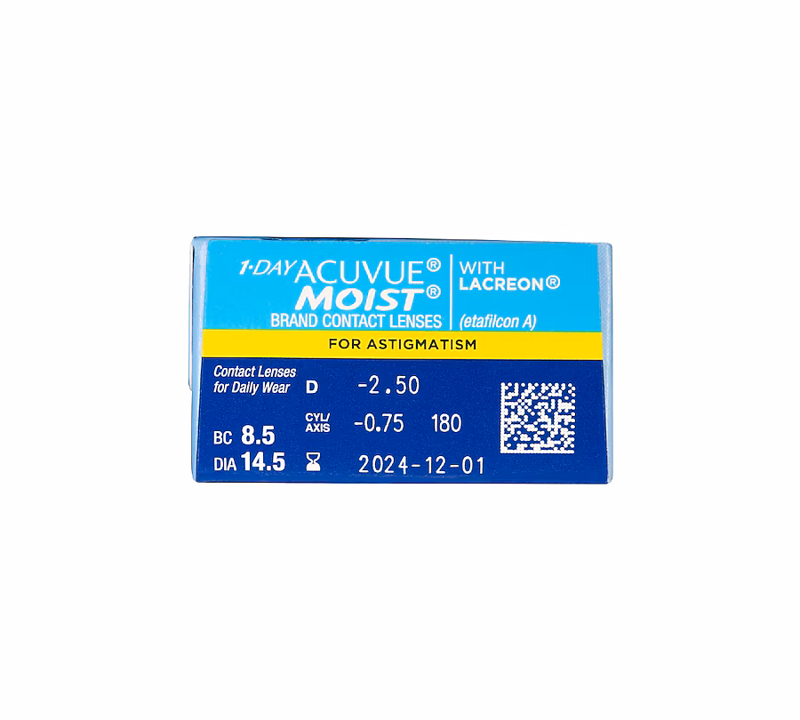 Lentes de Contacto Acuvue 1 Day Moist para Astigmatismo