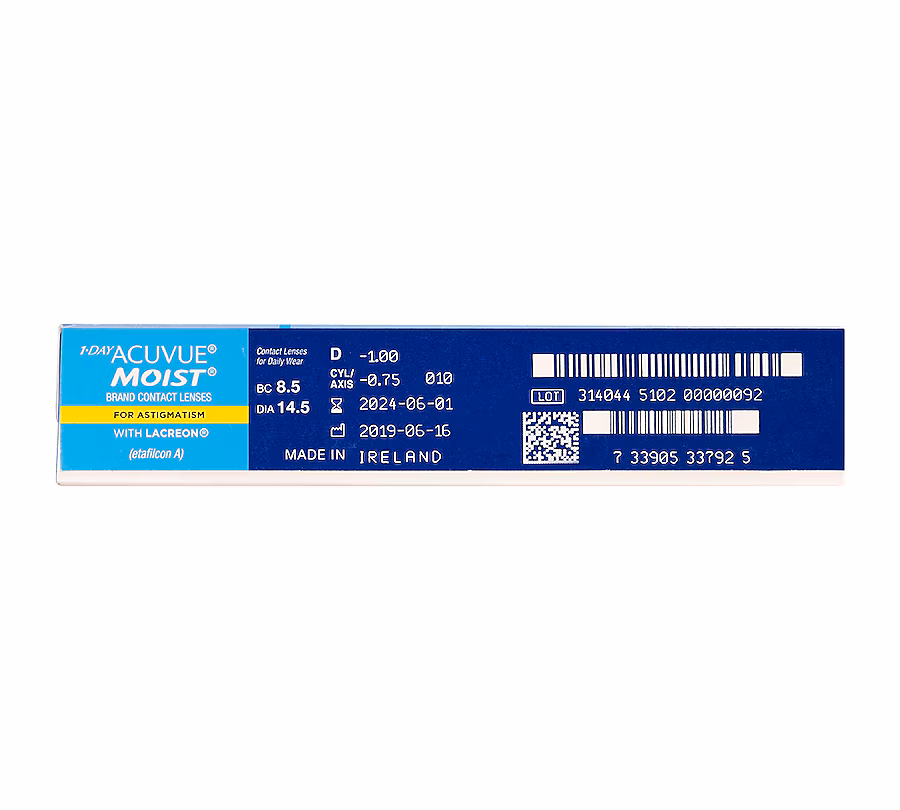Lentes de Contacto Acuvue 1 Day Moist para Astigmatismo